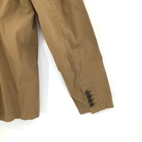 Lands' End Women's L 14-16 Khaki Safari Utility Jacket Cotton Blend - Picture 5 of 8